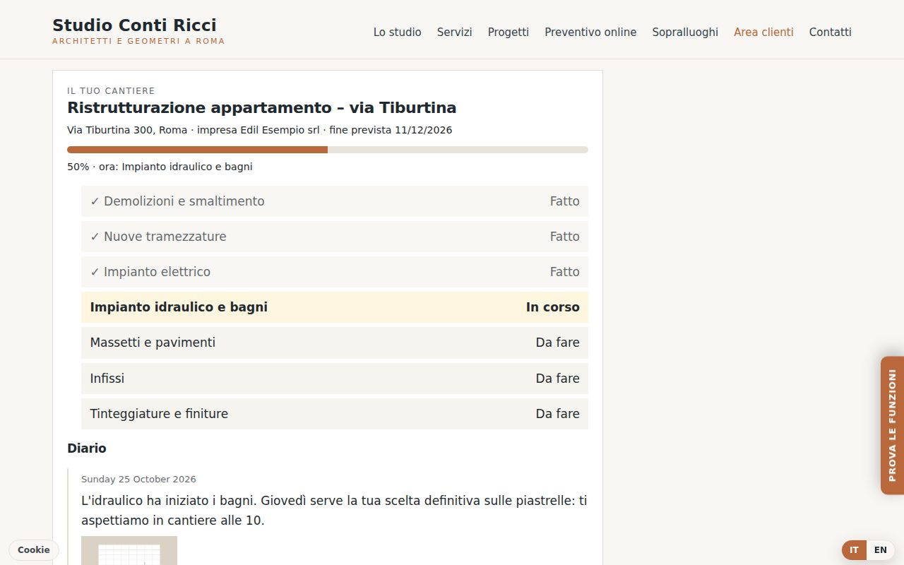 Il diario di cantiere